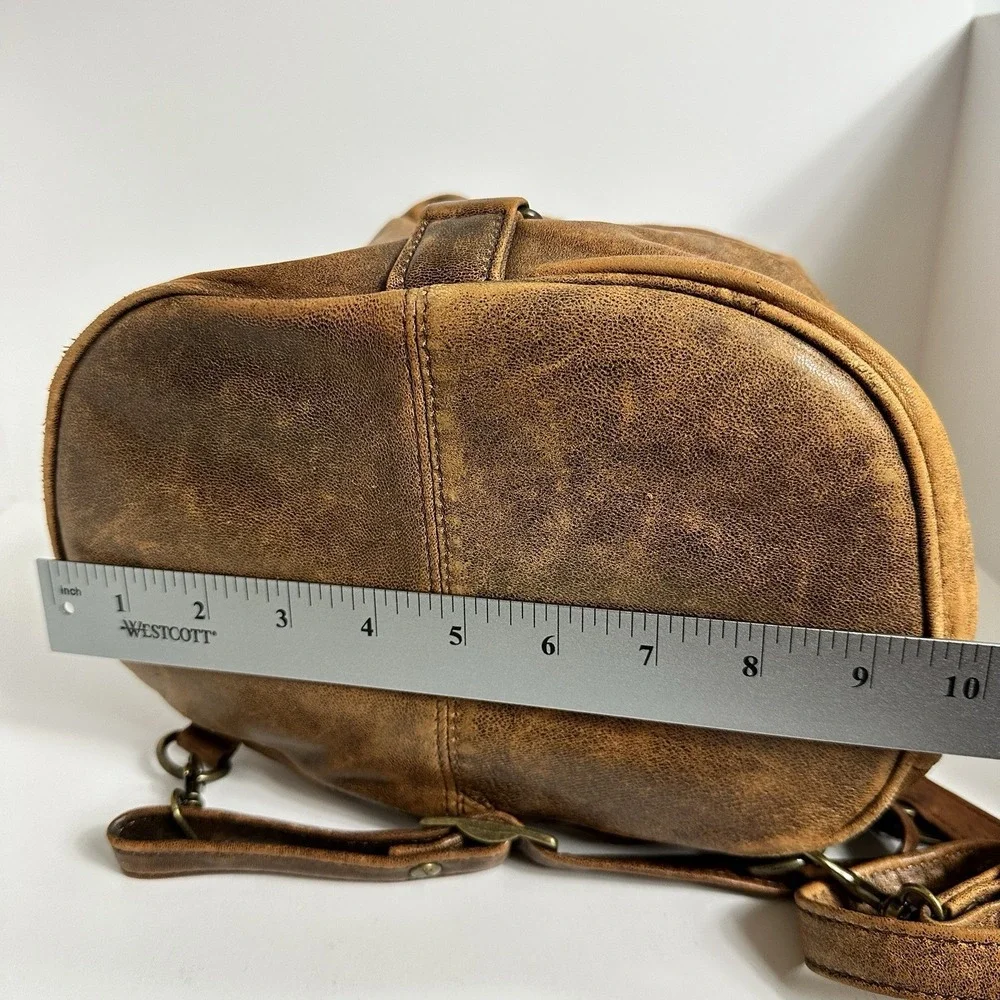 Scully Aero Squadron Vintage Leather Convertible Sling/Backpack Shoulder Bag